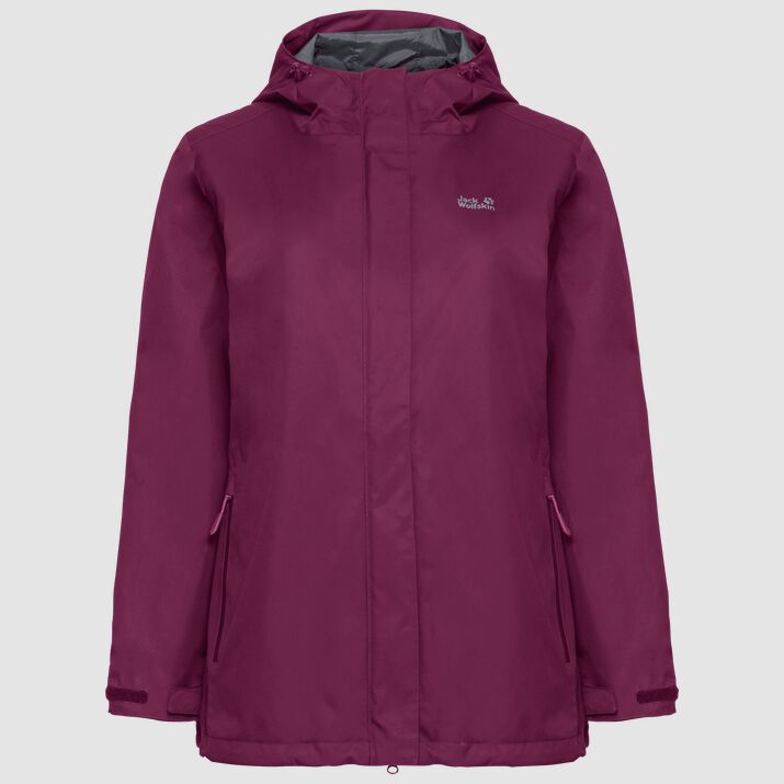 Jack Wolfskin Womens Tavani 3-in-1 Jacket Fuchsia 175439UMJ